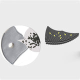 Sports 1pc Masks Halloween Cosplay Carbon Mask Filter Cotton Sheet 5pcs Gasket Reusable Printed Mask Mascarillas
