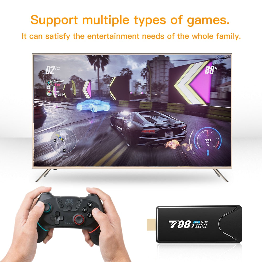 T98 Mini Fire TV Stick H313 TV BOX Android 10 2GB 16GB 2.4G 5G WIFI Media Player DLNA 1080p Smart TV Dongle Receivers PK X96S