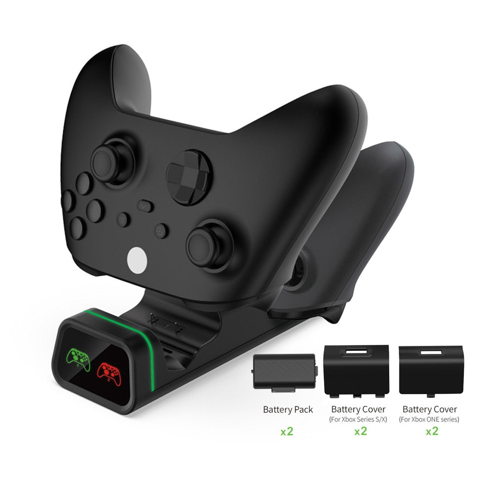 Controller Charger for X Box Xbox One Series X S Control Rechargeable Battery Charging Pack Gamepad Charge Kit Station Joystick