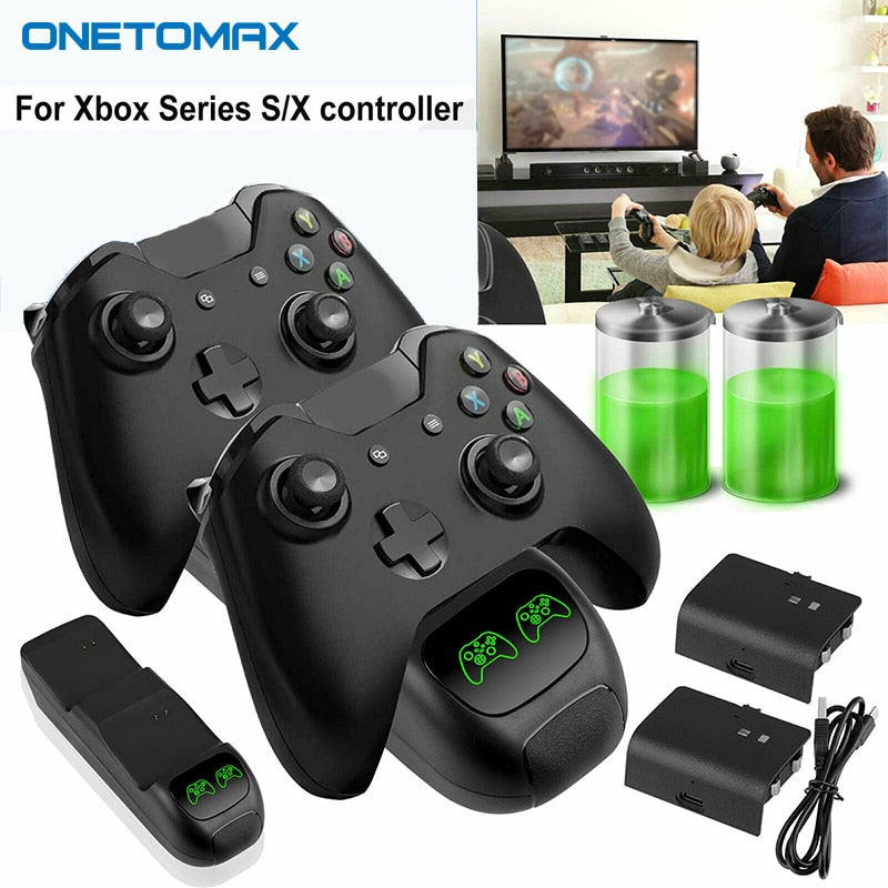 600mah Rechargeable Battery+ USB Charge Dock Station for Xbox Series X S Controller Wireless Gamepad Battery Charging Kit