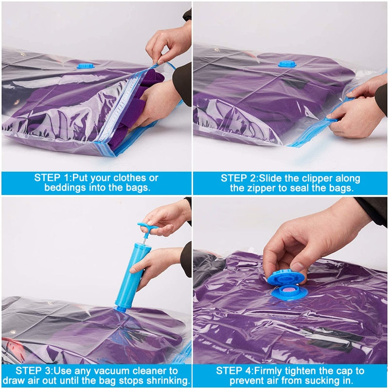 Vacuum Storage Bag Quilts Clothes Waterproof Compression Air Bag Foldable Dustproof and Moisture-Proof Household Storage Sack