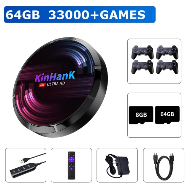 Super Console X Max H96 Retro Video Game Consoles 4K HD WIFI With 50000+ Games For Sega Saturn/PS1/PSP/N64/DC Game Player TV Box