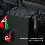 For Xbox series X console Dust Cover + Silicone Dust Plugs Set  Earphone Game Controller Handle Shelf Rack Accessories