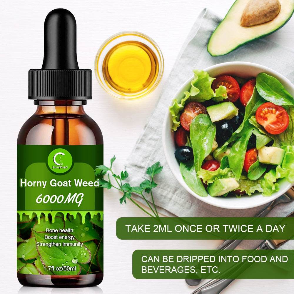 GPGP GreenPeople Natural Horny Goat Weed /Epimedium Extract Aphrodisiac-Drops Improving Male sexual Function Tonifying Kidney