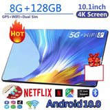 2022 Fire Android10.0 Tablet 10 inch 10Core 8GB+128 GB Tablet PC With Phone Call Tablets 1280*800 IPS Dual Cameras pc gamer GPS