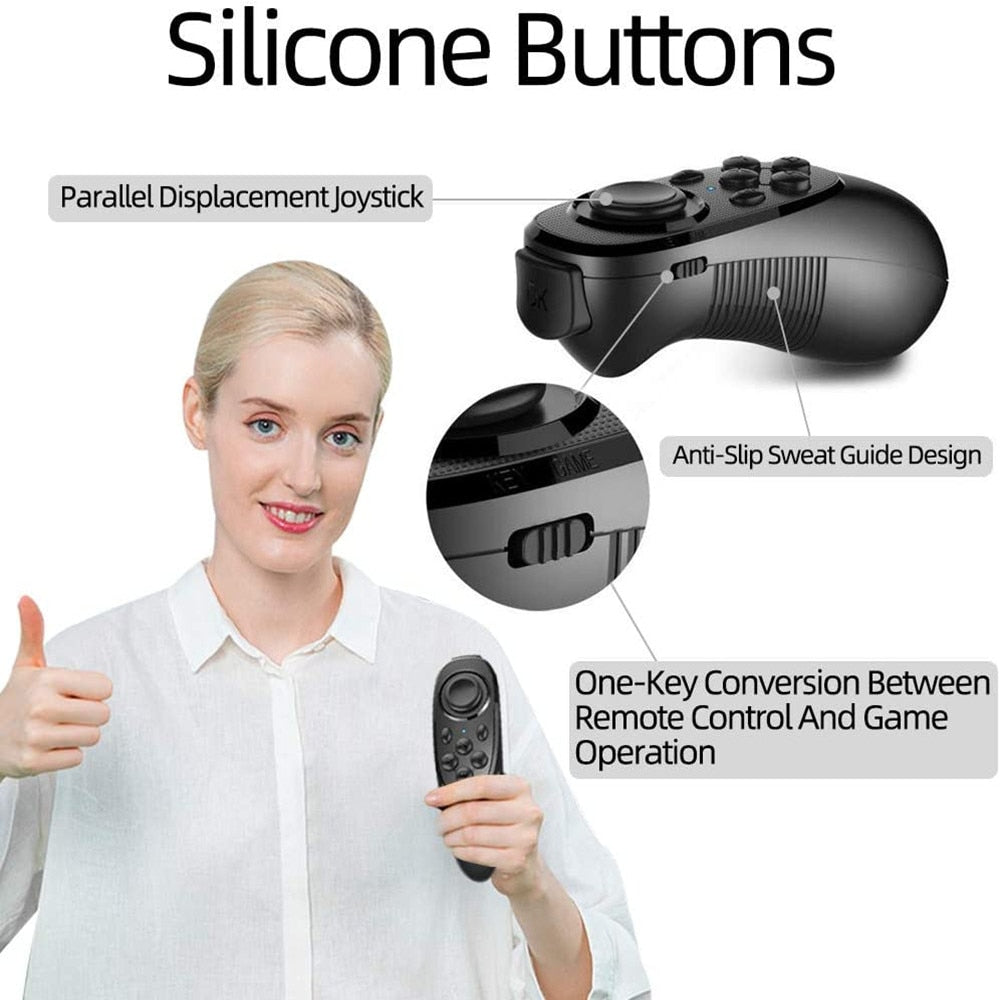 R1 Ring shape 3D Bluetooth 4.0 VR Controller Wireless Gamepad Joystick Gaming Remote Control for lOS and Android smartpho