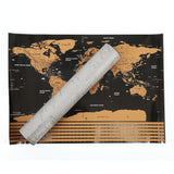 Small Size Scratch Off World Travel Map Premium Personalized Wall Sticker Poster Globe All Country Flags for Travelers