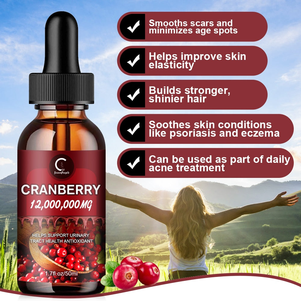 GPGP GreenPeople Natural Cranberry Essential Drops Help Digestion& Gastrointestinal Nursing VitaminC Essential oil Supplement