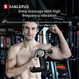 SANLEPUS Massage Gun LCD Display 32 Levels Electric Massager Deep Tissue Muscle Percussion Neck Body Back Relaxation Pain Relief