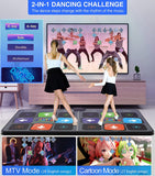 Dance Pads for TV Family Sports Video Game Anti-slip Music Fitness Carpet Wireless Double Controller Folding Dancing Mat