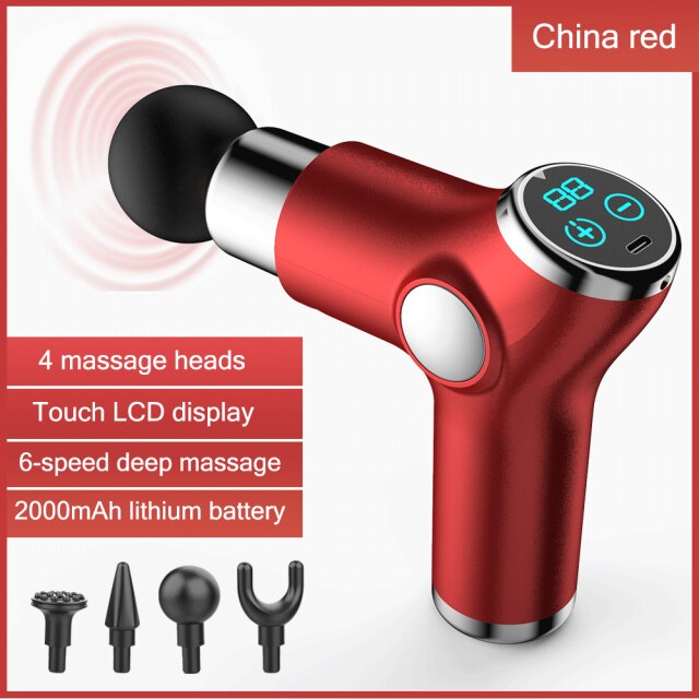 Mini LCD Display Massage Gun Professional Deep Muscle Massager Pain Relief Body Relaxation Fascial Gun Fitness pistola masaje