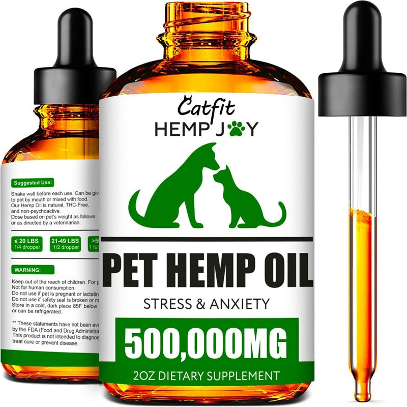 Catfit Natural HE-MP seed Oil Pet Anxiety Relief &Pain Relief Oil Pet hair Care Oil Improve Immunity Temper Dogs and Cat