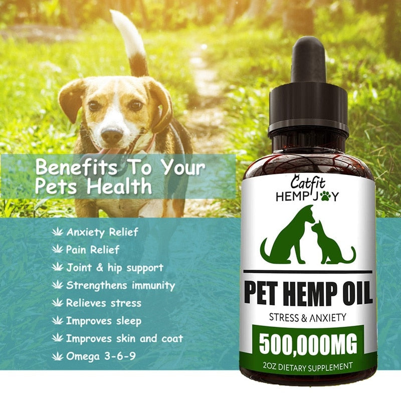 Catfit Natural HE-MP seed Oil Pet Anxiety Relief &Pain Relief Oil Pet hair Care Oil Improve Immunity Temper Dogs and Cat