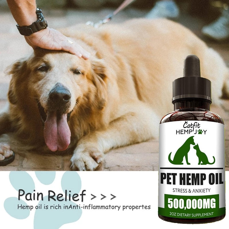 Catfit Natural HE-MP seed Oil Pet Anxiety Relief &Pain Relief Oil Pet hair Care Oil Improve Immunity Temper Dogs and Cat