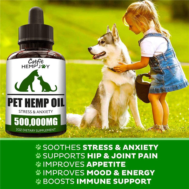 Catfit Natural HE-MP seed Oil Pet Anxiety Relief &Pain Relief Oil Pet hair Care Oil Improve Immunity Temper Dogs and Cat