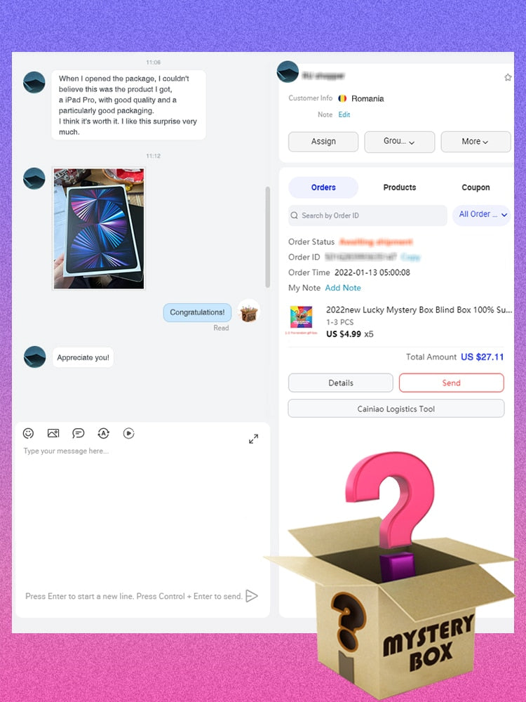 New Lucky Mystery Box Blind Box 100% Surprise High-quality Electronics Christmas Gift Novelty Random Item Mystery Box