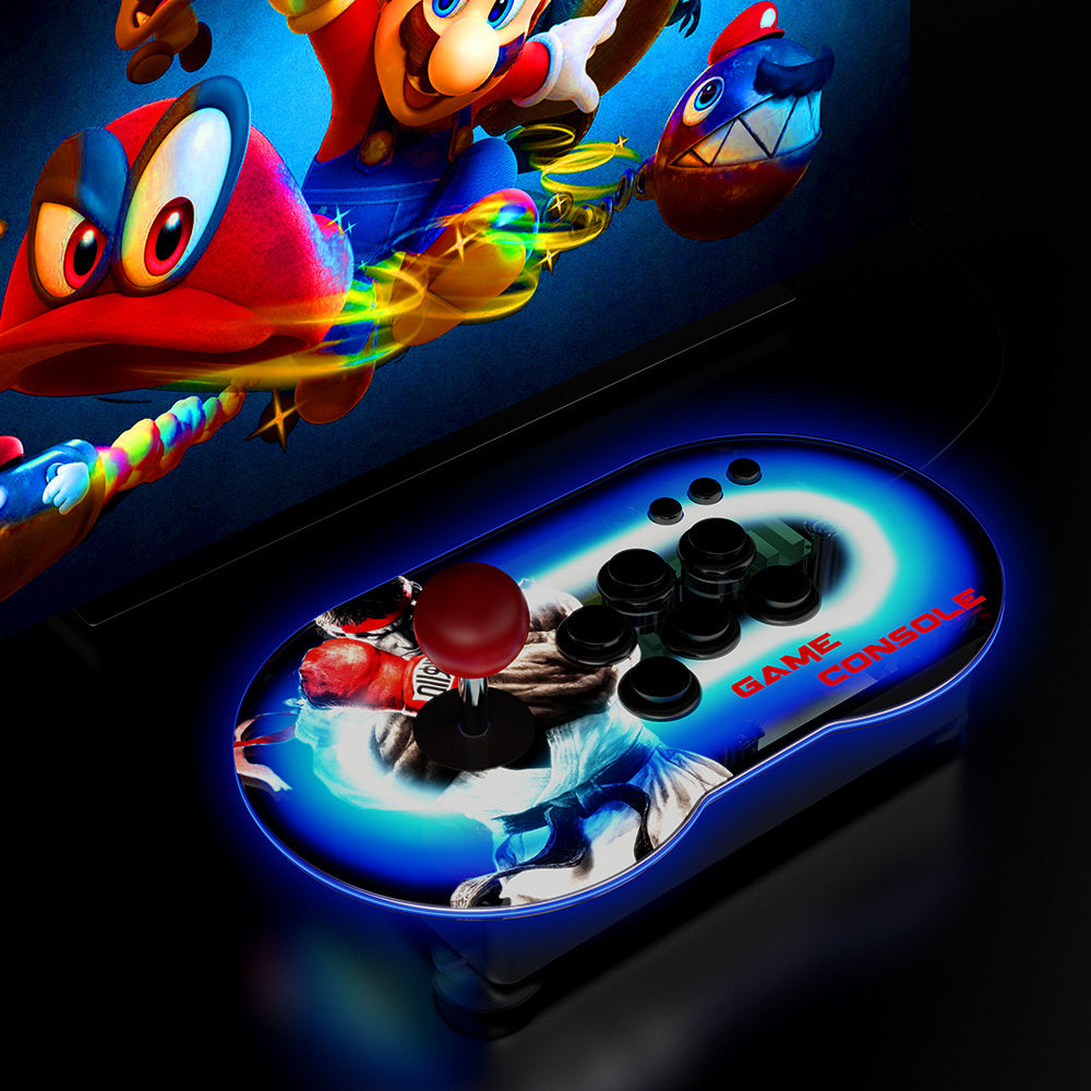 Classic Retro TV double rocker console game console double battery fighting PS1 HD 4K arcade 10000 game TV Projector Monitor