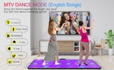 Dance Carpet for TV Dual User Wireless Game Player with 2 Gamepads HD Camera Colorful Lamp Ball Non-Slip Grey Yoga Mat