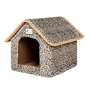 Pet House Foldable Bed With Mat - Virtual Blue Store