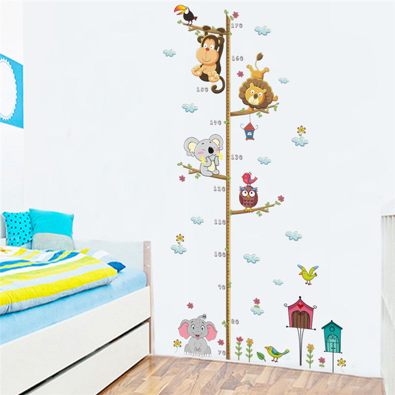 Cartoon Animals Lion Monkey Wall Sticker - Virtual Blue Store