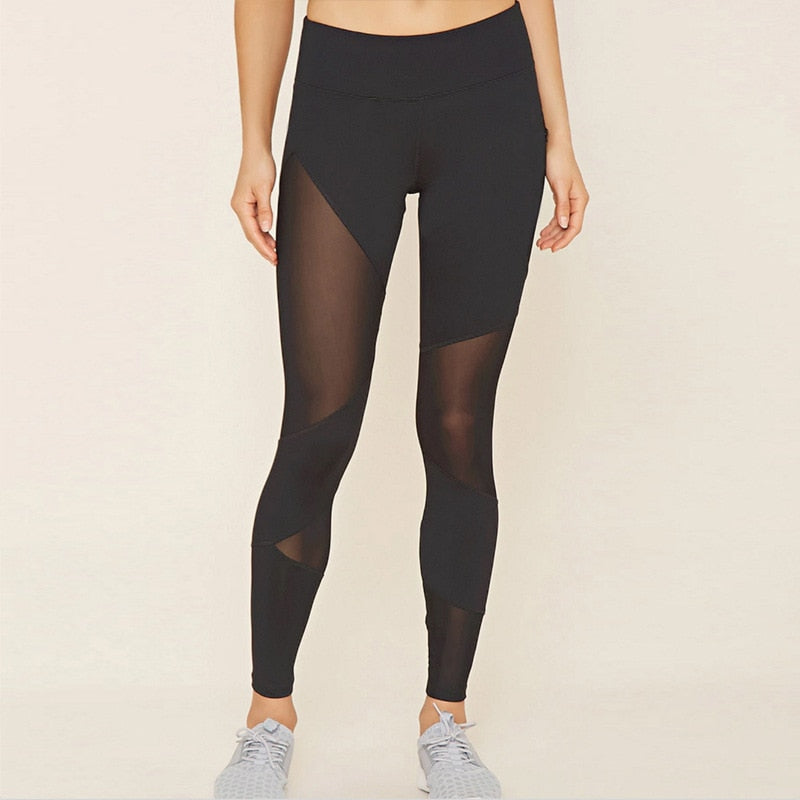 Women Mesh Black Transparent Leggings - Virtual Blue Store