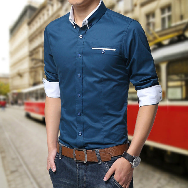 Casual Social Formal Shirt - Virtual Blue Store