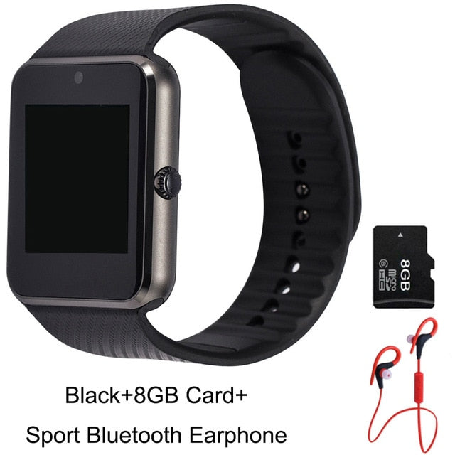 GT08 Bluetooth Smart Watch Wristband SIM TF Card Phone MP3 Smartwatch For Apple iOS Android SMS/call Reminder Fitness Camera - Virtual Blue Store