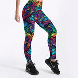 Feathers 3D Printed Women Legging - Virtual Blue Store