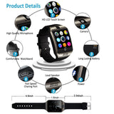 Bluetooth Smart Watch Touchscreen with Camera,Unlocked Watch Cell Phone with Sim Card Slot, Supports MP3 Player Music Playing - Virtual Blue Store