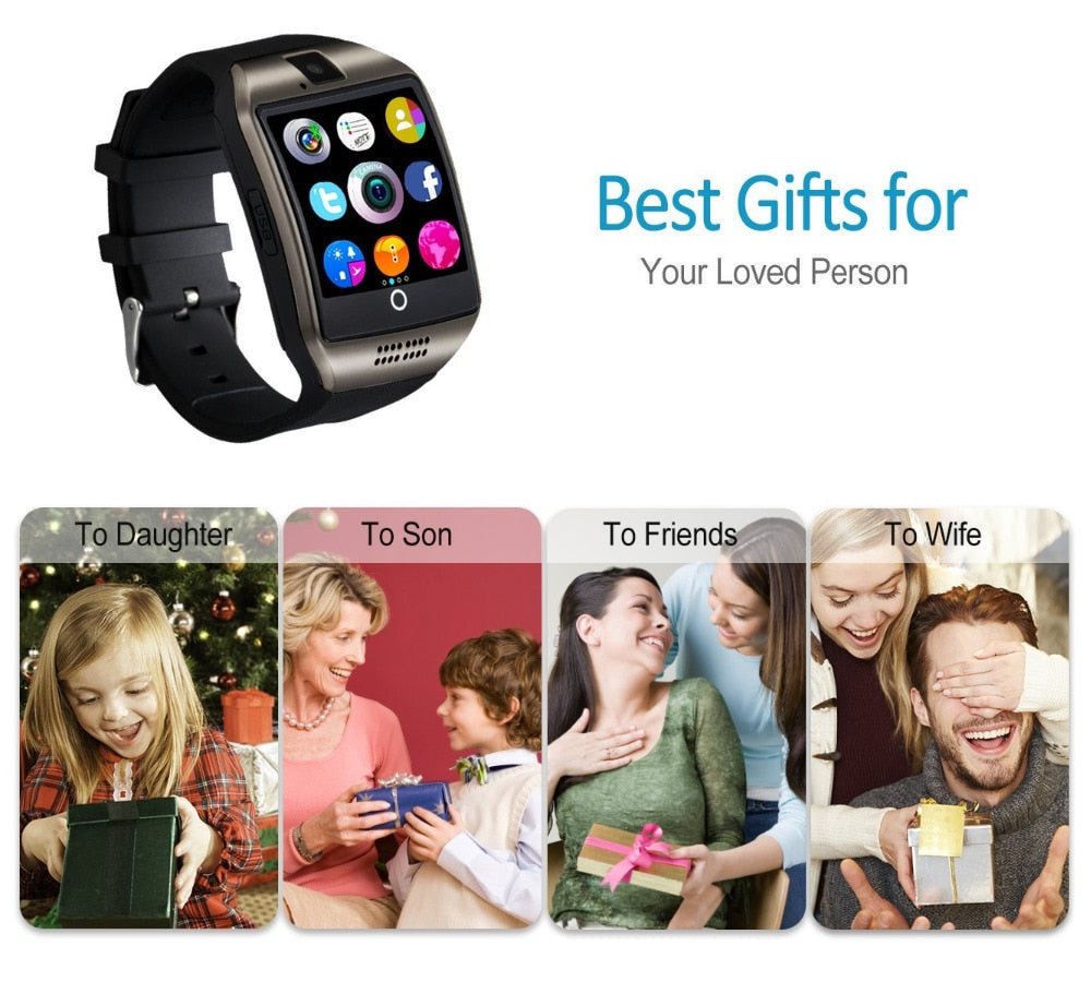 Bluetooth Smart Watch Touchscreen with Camera,Unlocked Watch Cell Phone with Sim Card Slot, Supports MP3 Player Music Playing - Virtual Blue Store