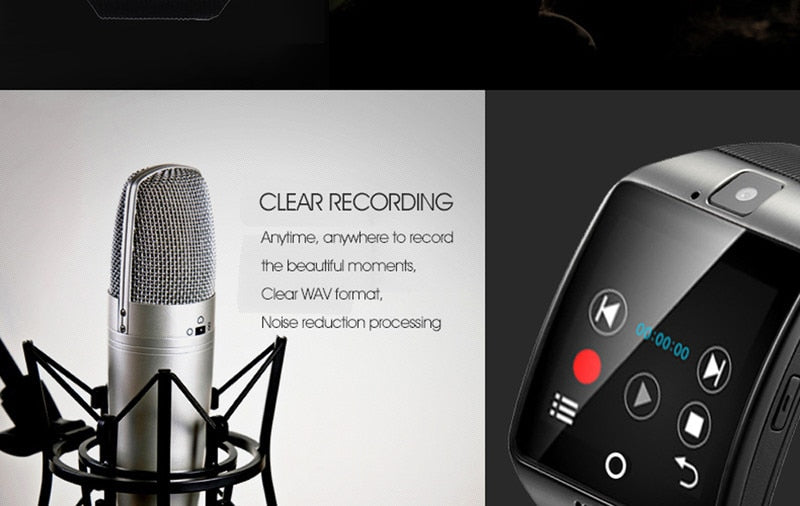 Bluetooth Smart Watch Touchscreen with Camera,Unlocked Watch Cell Phone with Sim Card Slot, Supports MP3 Player Music Playing - Virtual Blue Store