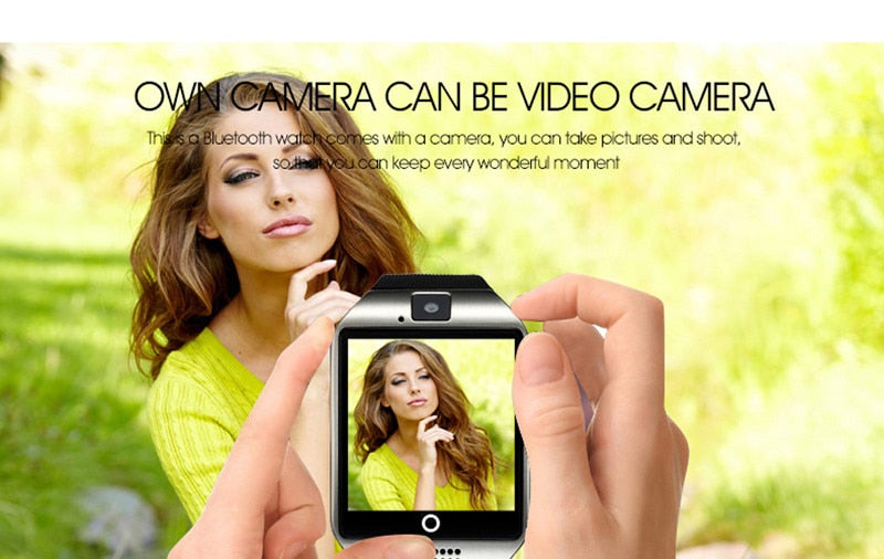 Bluetooth Smart Watch Touchscreen with Camera,Unlocked Watch Cell Phone with Sim Card Slot, Supports MP3 Player Music Playing - Virtual Blue Store