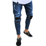 Skinny Motorcycle Denim Pants
