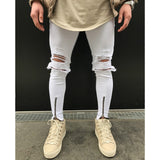Skinny Motorcycle Denim Pants - Virtual Blue Store