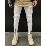 Skinny Motorcycle Denim Pants - Virtual Blue Store