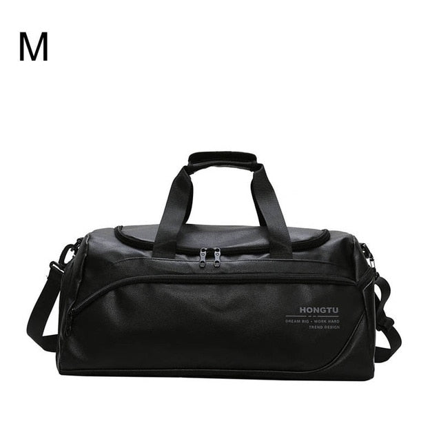 Shoulder Soft Leather Gym Bags - Virtual Blue Store