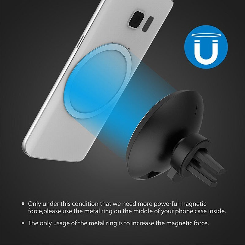 Qi Magnetic Car Wireless Charger For iPhone 8plus/Xr/XsMax Air Vent Wireless Car Charger Samsung S10/S9/Note 8 For Huawei XiaoMi - Virtual Blue Store