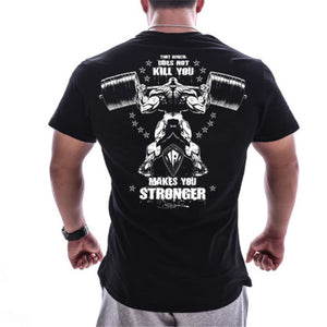 Men cotton T-shirt Jogger Sporting Skinny Tee - Virtual Blue Store