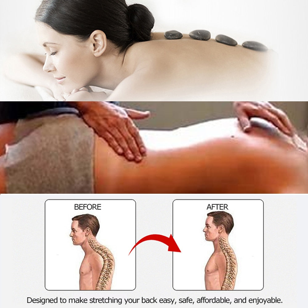 Stretch Equipment Back Massager Stretcher Fitness Lumbar Support Relaxation Mate Spinal Pain Relieve Chiropractor Messager - Virtual Blue Store