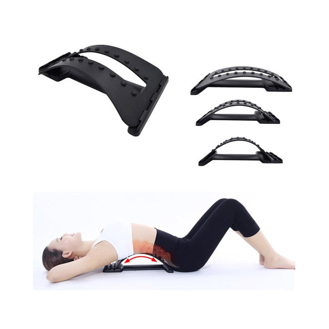 Stretch Equipment Back Massager Stretcher Fitness Lumbar Support Relaxation Mate Spinal Pain Relieve Chiropractor Messager - Virtual Blue Store