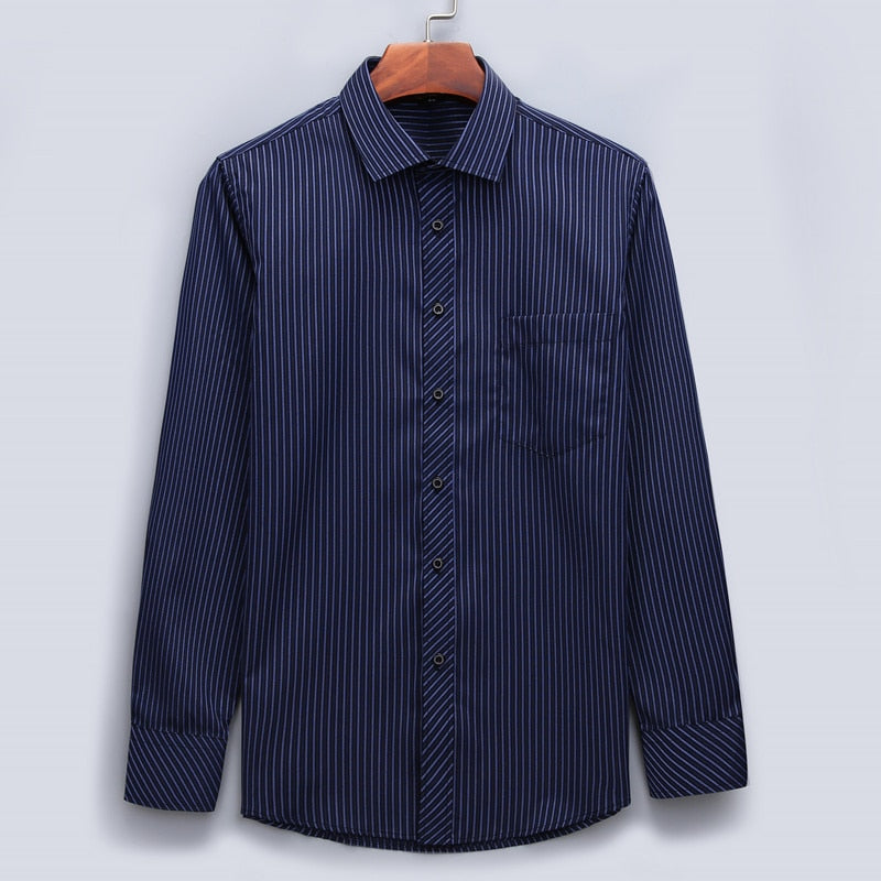 Men's Business Casual Long Shirt - Virtual Blue Store