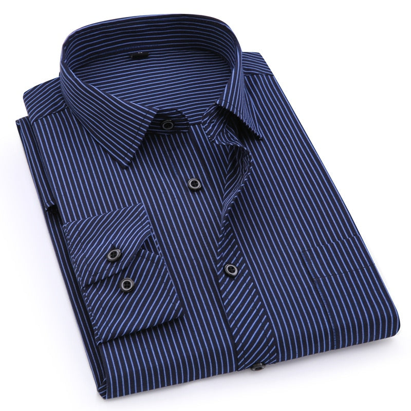 Men's Business Casual Long Shirt - Virtual Blue Store