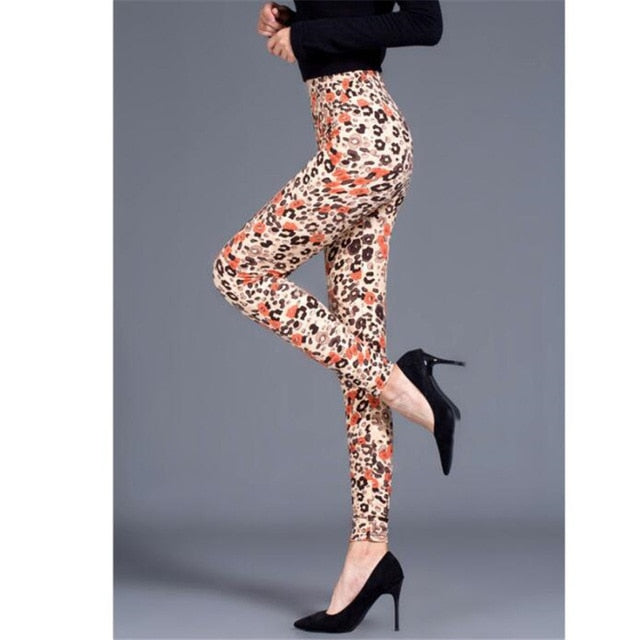 Women Leopard Print Leggings - Virtual Blue Store
