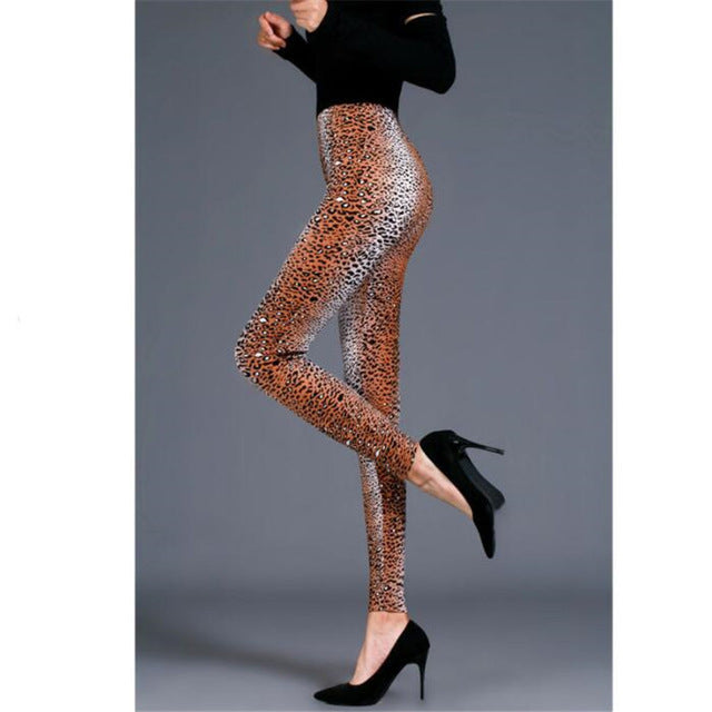 Women Leopard Print Leggings - Virtual Blue Store