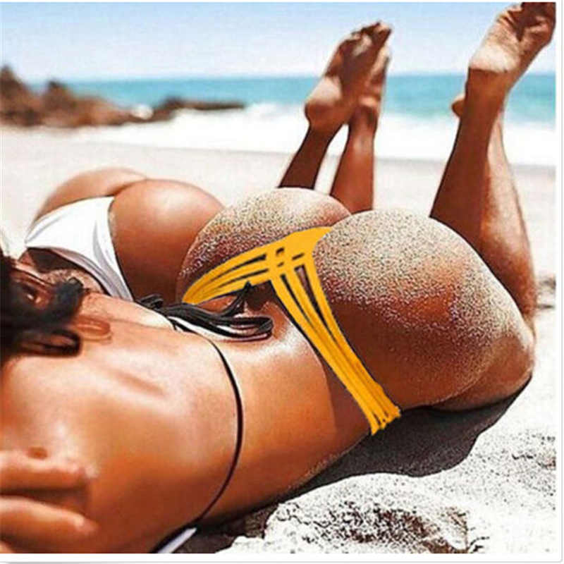 Sexy Women Bikini bottom solid color G-String Brazilian Thongs Swimwear high waist Swimsuit Bottom swimming shorts for ladies - Virtual Blue Store