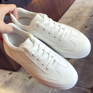 Women White Platform Sneakers - Virtual Blue Store