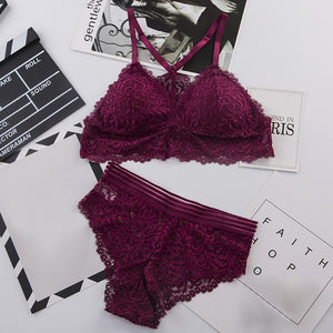 Lace Bra Sets Women Seamless Embroidery - Virtual Blue Store