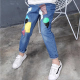 Cartoon Mickey Pattern Jeans - Virtual Blue Store