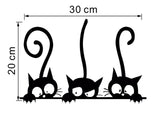 Three Black Cat DIY Wall Stickers - Virtual Blue Store