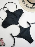 2025 Sexy Halter One Piece Swimwear Women Swimsuit Female Hollow Out Bathing Suits Summer Beach Wear Backless Monokini Swim Lady